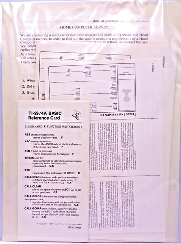 Konvolut paperware - ti-99/4a, --