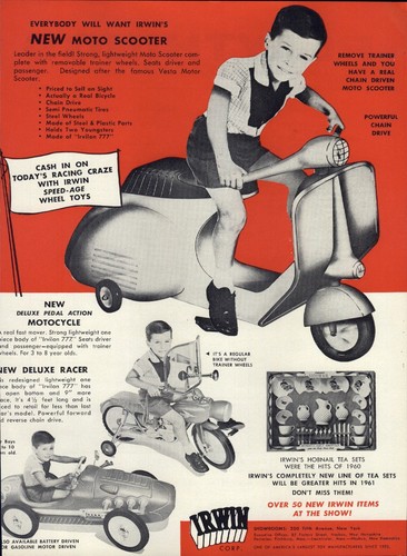 1961 carta pubblicitaria irwin - carta,