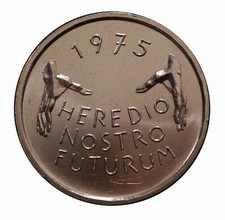 1975 SVIZZERA - MONETA COMMEMORATIVA 5 FRANCHI - NOSTRO FUTURUM MF68084