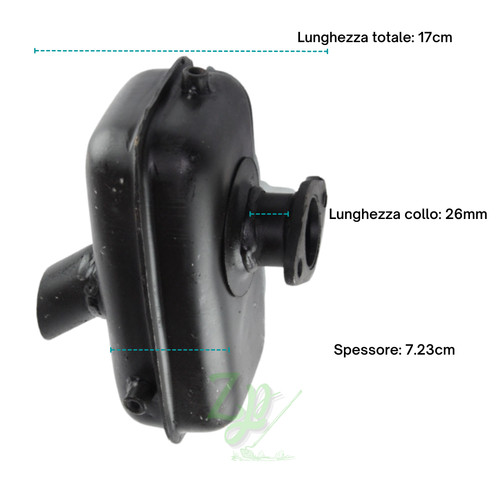 Marmitta silenziatore motore - silenziatore,