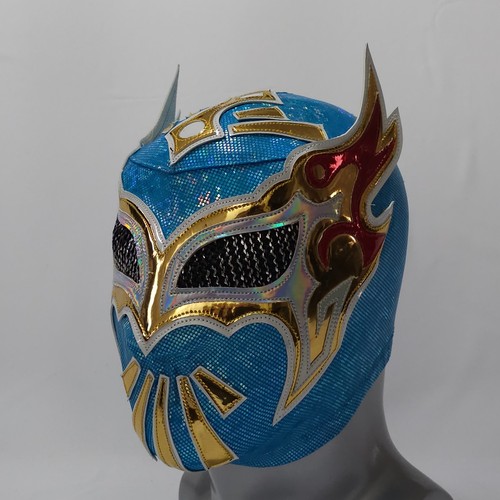 Maschera wrestling turchese - da,