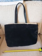 borsa donna carpisa con Pelliccia Pellicciotto Morbido Nero e bianco Double Face