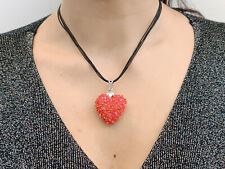 Collana donna cuore rosso