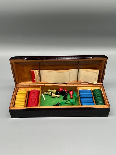 Scatola legno gioco fiches - legno,