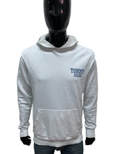Felpa Uomo Tommy Jeans Bianca Logo Blu Cotone Hoodie Casual Taglia L Originale