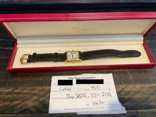 Cartier tank vintage ref 9315 - cartier,