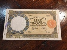 Banconota da 50 lire Lupetta