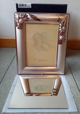 CORNICE ARGENTO BILAMINATO portafoto con SPECCHIO MARGHER~ITS ARGENTI~foto 13x18