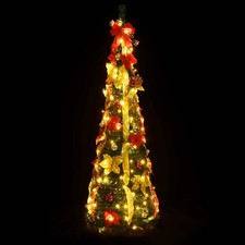 Albero di Natale Artificiale Pop-up con 150 LED Verde 180 cm