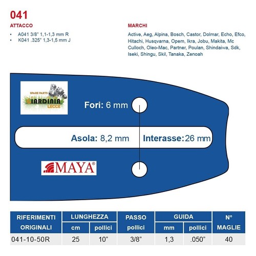 Maya barra motosega 25 - maya,