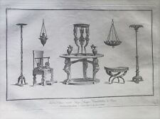 Primi 800. Incisione Su Rame  Saint Non Utensili Sedie Lampade