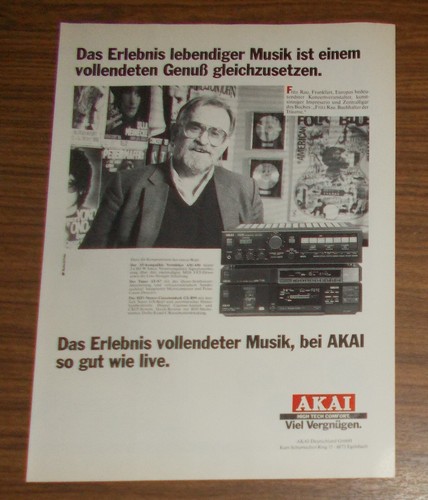 Rara pubblicità vintage akai - pubblicità,