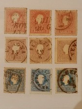 Antichi Stati -  Lombardo Veneto 5, 10 e 15 Soldi - Lotto di 9 Francobolli Used