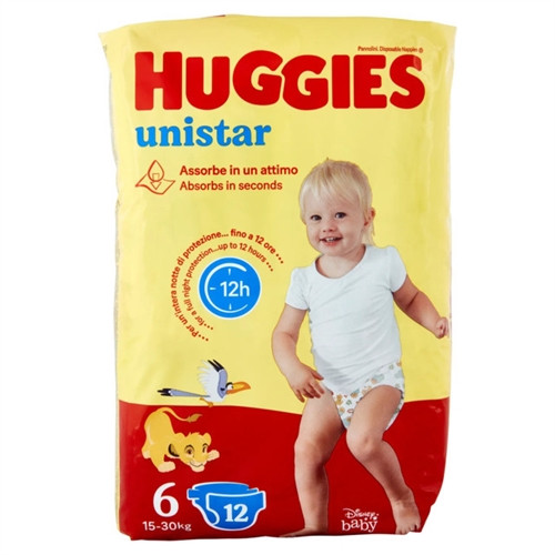 Huggies unistar 30kg 12pz - huggies,