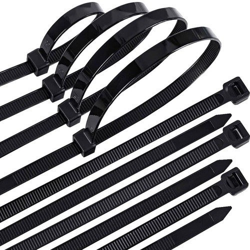 100 black zip cable - black, ties