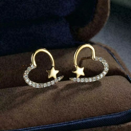 Orecchini perno cuore in - orecchini, a