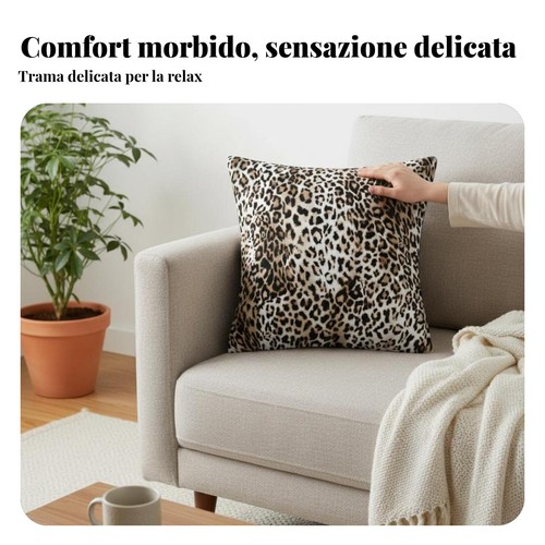 Fodera cuscino peluche motivo - fodera,
