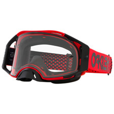 Oakley Airbrake MX Occhiali Moto Rosso 2 - Obiettivo trasparente