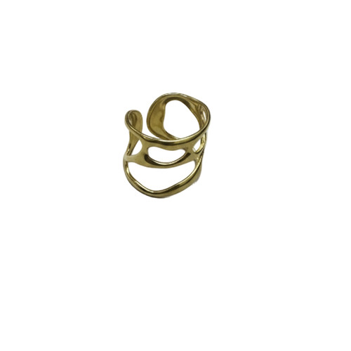 Anello fascia astratta wide - fascia,