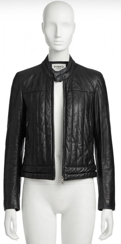 Pinko giacca donna pelle nera - pelle,