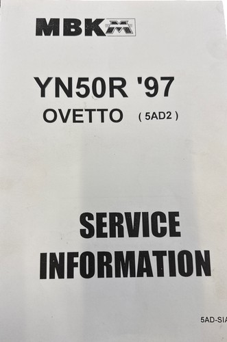 Manuale officina mbk - manuale, yn50r