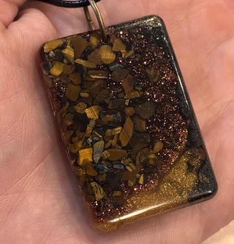 Collana con ciondolo resina - collana,