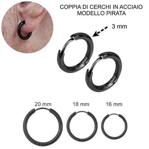 Orecchini cerchio acciaio - orecchini, a