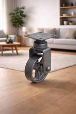 Ruota girevole in ferro da 4"