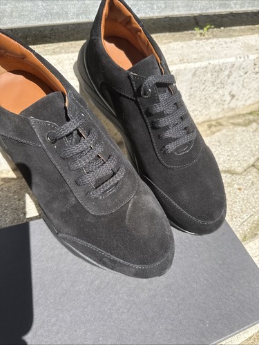 Sneaker uomo camoscio nero - sneaker,