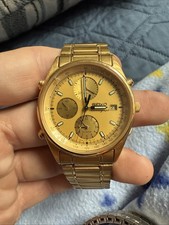 SEIKO 7T32-7B30 100m Vintage Quarzo Cronografo Giappone Cinturino Originale W45