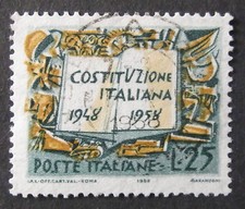 Italia 1958 - 10 anni di Costituzione Italiana - 25 L - Michel n. 1007