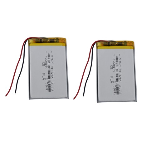 2pcs 700mah 2 59wh - 3.7v, 2.59wh