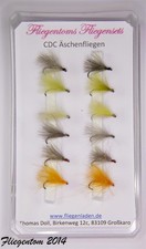 Fliegentom - Assortimento di 12 CDC moscas per Temolo (Fratnik Fly, mosca secca)