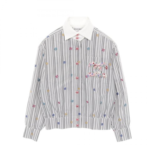 Camicia righe chanel flower - camicia, a