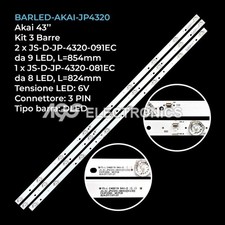 KIT 3 BARRE STRIP LED TV AKAI