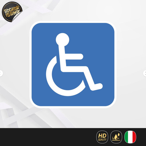 Adesivo contrassegno disabile - contrassegno,