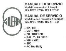 CD MANUALE OFFICINA GILERA KZ-KK-MX1-MXR-ER-RRT-FB-RALLY-R1-R1S-XR1-XR2-SP01-RC*