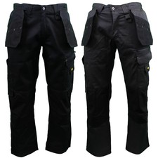 Pantalone da lavoro uomo DeWalt vita bassa policotone multitasche Wasit gamba 36-40 - 33"