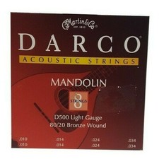 Darco Martin corde muta cordiera per mandolino 80/20 Bronze Wound D500 Light