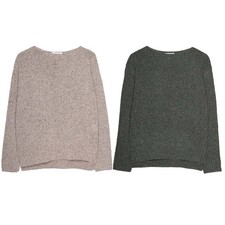 RIFÒ Maglia donna melange bottonata 95% cashmere rigenerato – ELOISA