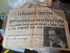 FAUSTO COPPI 1949  , vince giro d' ITALIA    , GAZZETTA 1949
