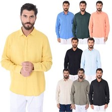 Camicia Uomo Lino Slim Fit