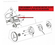 MOTORINO AVVIAMENTO PER MONTARE IL QUADZILLA MIDI RV150 BUGGY MKI & MKII GO-KART QUAD ATV 