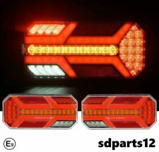 2x Fanali Posteriori LED SX/DX con Freccia Dinamica 12V/24V Omologati Camion 