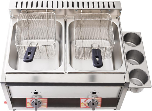 Friggitrice gas doppia - friggitrice,