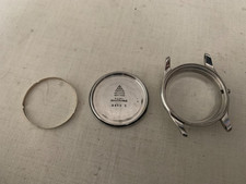 Omega cassa acciaio fondello a vite 32mm ref. 2450 1 vetro (cal 26.5)