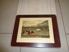 Tovagliette vintage Pimpernel caccia inglese equitazione set 6 sughero dorso 12x9