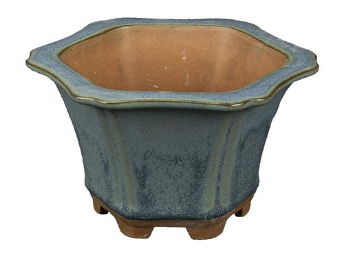 Vaso per bonsai esagonale - , in