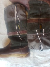 Stivali da vela Dubarry Of Ireland Goretex in pelle marrone taglia 10 impermeabili