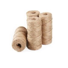 2 X 100M Corda Naturale Canapa Lino Filo Rustico Cavo Fai Artigianato Iuta Nuovo